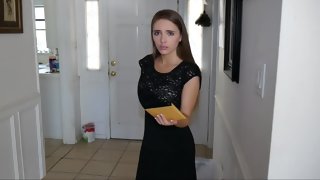 Young realtor with nice natural tits and perfect..
