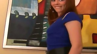 Gorgeous teen redhead is having an awesome time,..