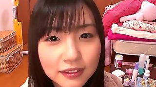 Beautiful tsubomi making video clip in her room,..