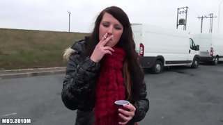 Chas hungry smoker morgan blanchette flashes her..
